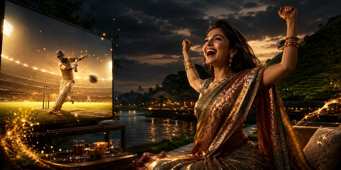 সিলেটে ক্রিকেট বেটিং প্রোমোশন উপভোগ করছেন সাড়ি পরিহিত ব্যবহারকারী